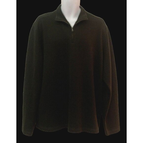 Apt 9 Mens 1/4 Zip Polo Sweater Size XL Long Sleeve Black - Picture 3 of 11